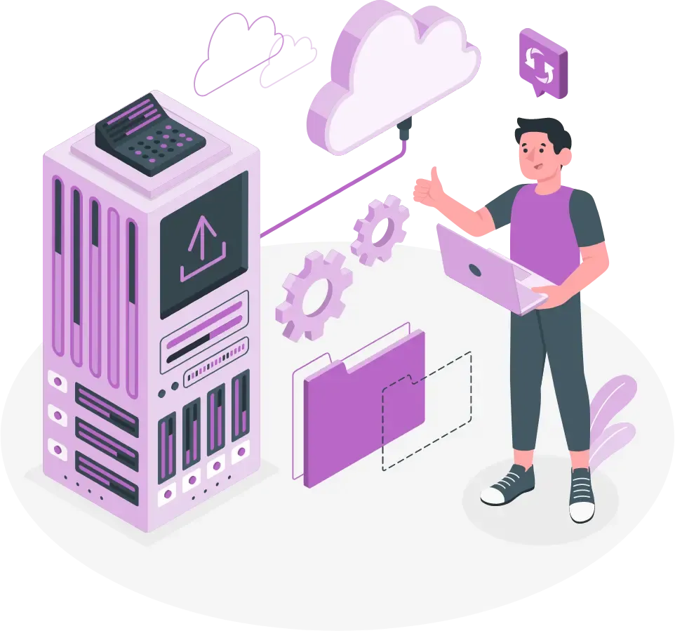 Hostlux Server Illustration